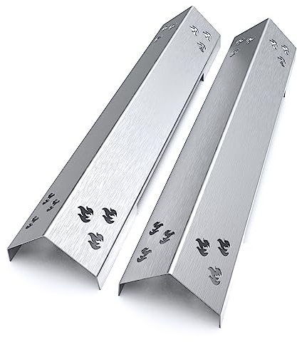 teileplus24 BR02-2-SM Gasgrill Edelstahl Brennerabdeckung kompatibel mit Burnhard Fred Junior/Fred Junior Deluxe/Fred Deluxe | Flavorizer Bars | Passgenau | Rostfrei | Brennerschutz