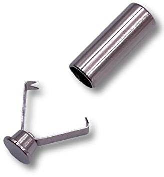 Slantastoffe 4 Kordelenden, Kordel Endstück, Metall, für Kordel 5mm, 6mm, 5 Farben (Silber)