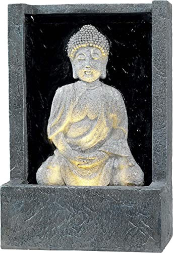 Lumineo Fontaine extérieure en polyresine Bouddha
