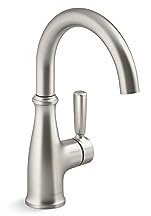 Kohler 26367-VS K-26367-VS Traditioneller Getränkehahn Mischbatterie, lebendiger Edelstahl, ölgeriebene Bronze