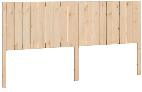 vidaXL Massivholz Kiefer Bett Kopfteil für Gästezimmer Schlafzimmer - Möbel Zubehör Dekoratives Holz Kopfteil 185,5 x 4 x 100 cm