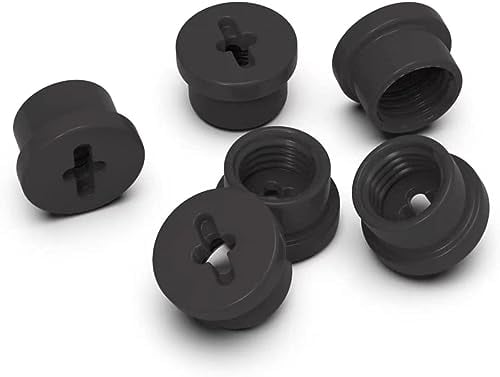 JILINWEI Ventilschrauben für Riddell Speedflex Helm und Speed Lcon, schlagfeste Ventilkappe, schwarz, 6 Stück