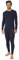 DANISH ENDURANCE Merinowolle Thermo-Unterwäsche Set, Premium Skiunterwäsche, Funktionsunterwäsche, Lange Unterhose & Langarmshirt für Herren, Dunkles Marineblau, M