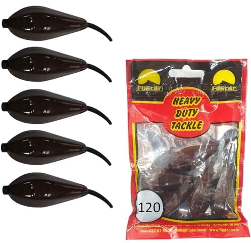 PRO FILSTAR Inline Grundblei Long Cast 5x120g - Blei Angeln - Angel Bleie