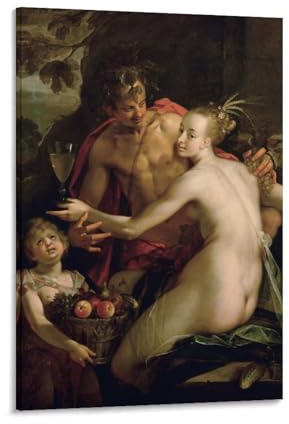 PURRCOCO Bacchus Hans Von Aachen Maler-Poster, Wandkunst, Gemälde, Leinwanddrucke, Dekor-Poster, Kunstwerke, 50 x 75 cm