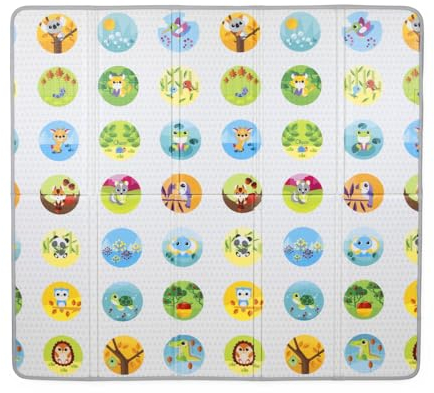 Chicco Tappeto Gioco Bambini 2in1, Extra Large 200x180 cm, Spessore 1.3 cm, Extra Soffice, Double Face, con Animali e Paesaggio, Tappeto Gioco Neonato, Giochi Neonato, Morbido e Pieghevole, 0+ Mesi