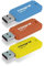 Integral Neon - Chiavetta USB 3.0 da 64 GB, confezione da 3 (blu/giallo/arancione)