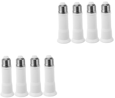 MAGICLULU 8pcs Light Socket Converter to Plug Extender Outdoor Light Bulb Extension Socket Adapter