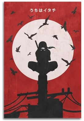 Itachi UchihaPostercover, Poster, Druck, Raum, Ästhetik, Leinwand, Wandkunst, Poster, Wohnung, Schlafzimmer, Dekoration, rahmenlos, Schlafsaal, Portraits, Poster, Kunstdruck, ungerahmt, 30 x 45 cm