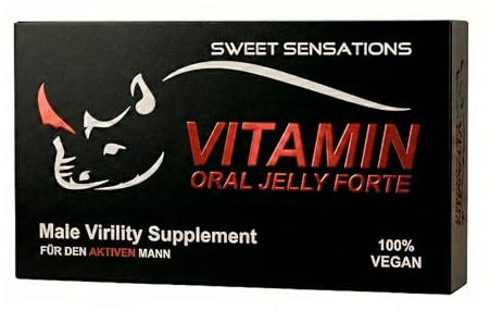 VITAMIN Jelly, Mit Tribulus & Maca, Natürliche Formel für Männer, 2er Pack | L-Arginin in hoher Dosis, schwarze Maca, Cordyceps sinensis, Ingwer-Konzentrat und Ginkgo. Mit Zink, Vitaminen B6, B12 und C