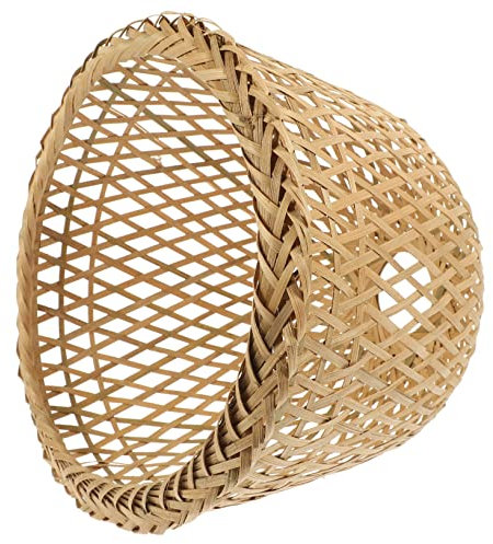 HOUDERCO Pantalla de Lámpara de Bambú Vintage Decorativa Colgante Estilo para Hogar 1