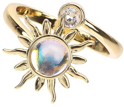 Homoyoyo Sonnenblumen Zappelring Aus Kupfer Für Frauen Verstellbarer Offener Ring Modeschmuck Für Alltag Und Anlässe