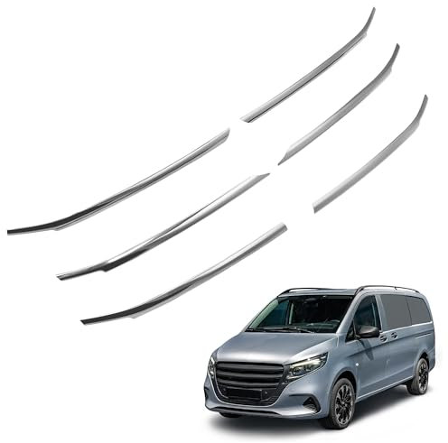 CHROMEMASTER Leisten für Kühlergrill, Zierblenden, Rostfreier Stahl Poliert Kompatibel mit Mercedes Vito W447 2024+ | Perfekte Passform; Neues, Attraktives Erscheinungsbild des Fahrzeugs