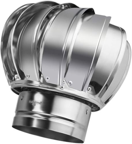 SZPLLZY Stainless Steel Rotating Chimney Cowl Cap ，Chimney Cap All Weather & Easy Installation, for Perfect Insulation Vent Cover Outside (Size : 110mm)