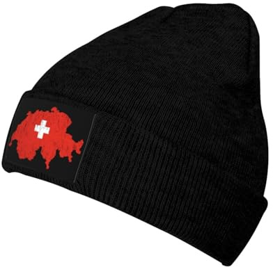 Mütze Schweiz Schweizer Karte Flagge Wintermütze Bequem Modern Wintermützen Für Frauen Fahren Männer