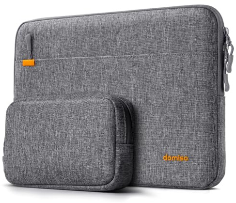 DOMISO 13 Zoll Laptoptasche Laptop Tasche Hülle Notebook Sleeve Case Bag Schutzhülle Kompatibel mit Mac Book Air 13 M4 M3 M2,MacBook Pro M2,ipad Air,Dell,Lenovo Laptophülle mit Zubehörtasche,Grey