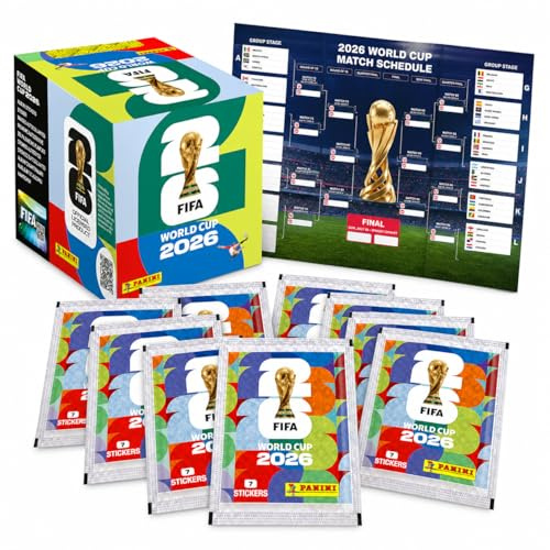 XXL WM 2026 Collectible Stickers – Panini World Cup Stickers Extra 1x Schedule (Private Label Bundle) (25 Bags / 175 Individual Sticker Bags)