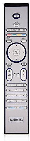 Télécommande de Remplacement pour Philips RC4401 / RC4404 / RC4420 / RC4703 / RC4725 / RC4729 TV, Télécommande Durable Remote Control pour Philips TV, Portée 10 m / 33ft - Argent