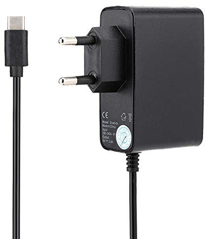 ASHATA Adaptador de Corriente para Adaptador de Corriente, Corriente Constante y Voltaje DC 5V / 2.4A Cargador 50 / 60Hz para Adaptador de Consola de Juegos, (Negro)