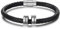 Ashleymade Personalisiertes Herren Armband, Silberne Perlen Kann Name Gravieren Rostfreier Stahl Gewebte Armband Vati Vatertagsgeschenk (3#)