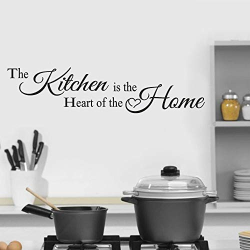 La Cucina È Il Cuore Della Casa Lettera Citazione Modello Adesivi Murali Pvc Rimovibile Home Decor Decalcomania Da Muro Fai Da Te Vinile Arte 58 * 13 Cm