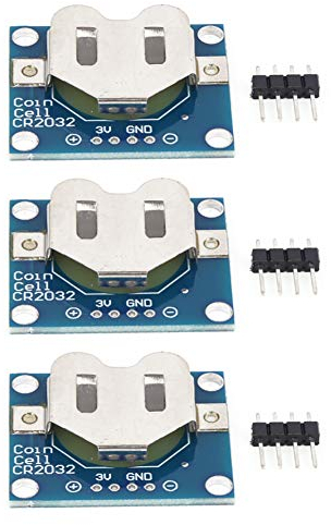 Module de Support de Pile Bouton 3Pcs, Panneau de Montage de Pile Bouton, Module dee Support éLectrique, Accessoires éLectriques, Avec Port de Broche de de 2,54 Mm, Pour Pile