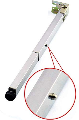 Pieds de Table de Meubles de Bricolage en Acier Inoxydable Réglable,Télescopique Pliable Pieds de Bureau de Bar,Armoire,Tables de Salle À Manger Support de Pattes,avec Vis(55cm/21.7in)