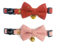 Cognatio Katzenhalsbänder mit Abnehmbarer Fliege und Glöckchen, Sicherheits-Schnellentriegelung, verstellbar 20–30 cm, 2 Stück, Orange+Rosa