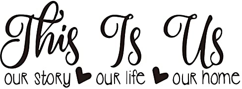 Cuayaes This is Us Our Story Our Life Our Home Wandtattoo Vinyl Liebe Zitat Kunst Schriftzug Wandtattoo Inspirierende Spruch Aufkleber für Wohnzimmer Schlafz