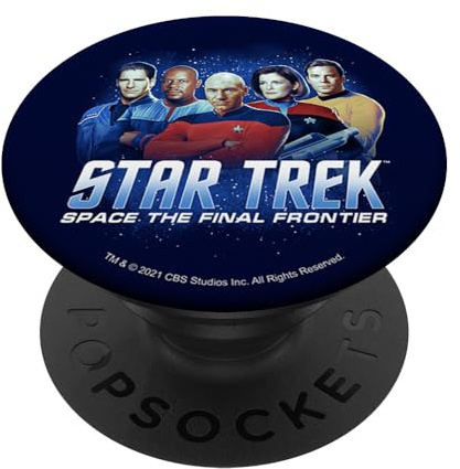 Star Trek Captains Of Space Group Badge PopSockets mit austauschbarem PopGrip
