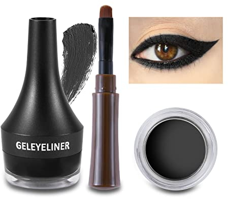 Boobeen Eyeliner Gel Eyeliner Wischfester Eyeliner Gel Make-up Hochpigmentiertes Augen-Make-up-Set Langanhaltend für den ganzen Tag Einfach aufzutragen