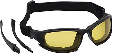 Colcolo Sportbrillen Brillen Unisex Brillen Fahrradbrillen Anti UV Winddicht zum Laufen Radfahren Bergsteigen Fußballzubehör - GELB