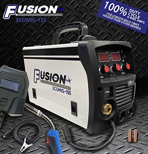 Autojack ECOMIG-155 3-in-1 Inverter Welder 155A MIG MMA TIG Welding Machine Gas & Gasless 230V Portable Multi-Process Welder for Steel, Iron, Stainless, DIY & Professional Use