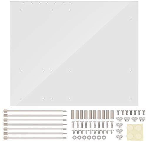 ciciglow DIY ATX Motherboard Halterung, Acryl Computer Rahmen, Transparenter Mainboard Standfuß, PC Acrylrahmen, mit Schraubenschlüssel, Befestigungsschraube für ATX Motherboard