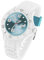 Taffstyle Damen Herren Sportuhr Armbanduhr Silikon Sport Ziffernblatt mit Datum Analog Quarz Farbige Bunte Uhr Weiß Hellblau