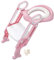 reducteur toilette enfant Siège de Toilette Enfant Reducteur de Toilette Pliable et Réglable Escalier Toilette Enfant avec Échelle Marche Réducteur de WC pour enfants 1-7 ans (poudre + blanc)
