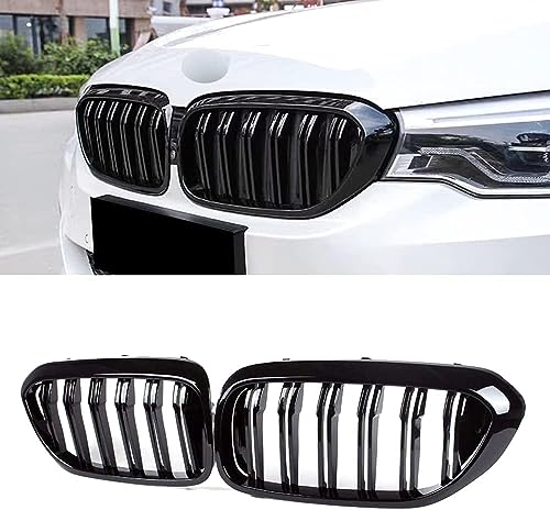 G30 G31 G38 530e 530i 540i 5er 2017 2018 Glänzend Schwarz Double Line Sport Front Nierengrill Grills – Paar