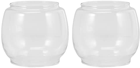 OSALADI Öllampe Ersatzglas Lampenglas Petroleumlampe Windlichtglas Stil A 2 Stück Transparente Öllampe Windlichtgläser Kerzenhalter Windlichter Gläser Tempel Party Zuhause Bankett im Freien