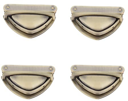4 Stück Geldbörsen-Schloss, Metall-Taschenverschluss, Daumenverschluss, für Ledertaschen, DIY-Bastelarbeiten, Handtaschenherstellung (Bronze)