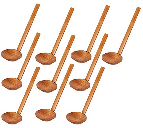 HUFFA Set di utensili da cucina giapponesi in legno fatti a mano, per ramen, 21,6 cm, 10 pezzi