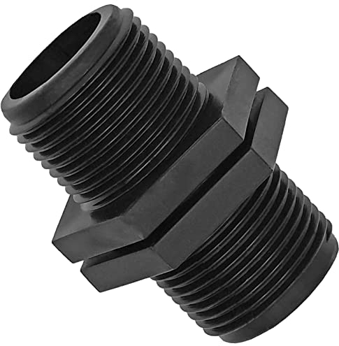 MegaHaustechnik Doppelnippel 1 Rohr Zoll Aussengewinde AG - Gewinde Fitting Verschraubung aus Kunststoff PP PE PVC