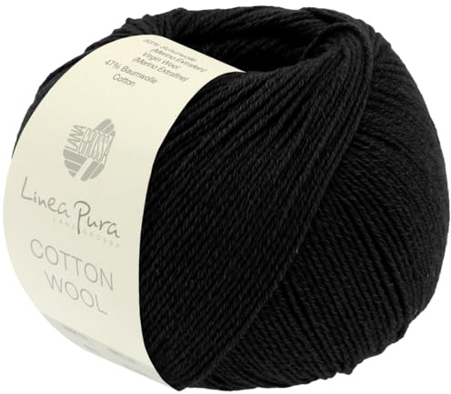 LANA GROSSA Cotton Wool | Klassisches Schurwollgarn mit Baumwolle | Handstrickgarn aus 53% Schurwolle (Merino extrafein) & 47% Baumwolle | 50g Wolle zum Stricken & Häkeln | 195m Garn FB 17