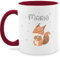 Tasse Tassen 325ml - Tiere - Eichhörnchen Eichhorn Squirrel - 325 ml - Bordeauxrot - keramik und tieren personalisierte geschenke kita kaffeetassen tier tiermotiv name mug personalisieren waldtiere