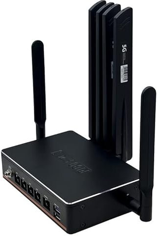 PICOPC Fanless Firewall Micro Appliance/Mini PC/Firewall router, Intel N5105 (4 Cores 4 Threads), WiFi 6 | 8GB DDR4 | 128GB SSD | 4 LAN i211 | 5G CPE | SD-WAN Security Gateway with TPM 2.0
