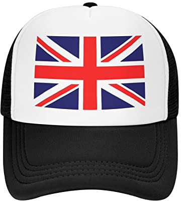 Country Flags Trucker Hut, Verstellbare Mesh Baseball Cap, Outdoor Angelmütze für Männer und Frauen, union jack, Einheitsgröße