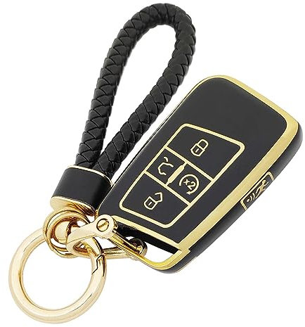 Coque de protection pour clé VW compatible avec Volkswagen Tiguan Atlas Jetta Passat Golf Alltrack Accessoires de voiture Porte-clés