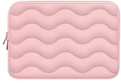 ARVOK Puffy Laptop Sleeve 13 13.3 14 inch for MacBook Air 13 inch/Pro 14 inch, Laptop Case Notebook Computer/Tablet Pouch Cover for HP/Dell/Lenovo/Asus/Acer/Samsung, Extra Bag, Winter, Women, Cute