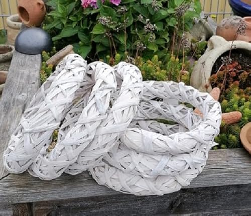 NEU !! 6-er Set ø 30 Tür-, Deko-, Wand-, Tisch-, Weidenkranz, Rohling, weiß gekalkt