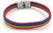 Pulsera elástico bandera LGTBI - Nanaleja - con cierre de acero inoxidable - elástico resistente - adaptable a cualquier muñeca