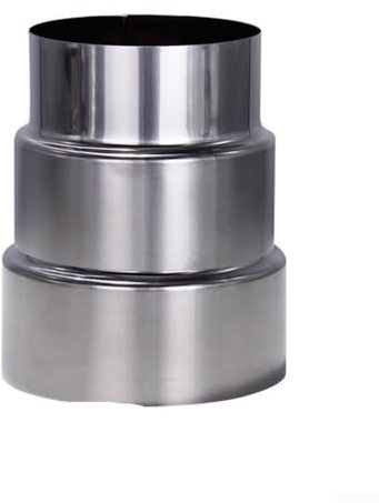 Edelstahl-Reduzierstück, verbindet Gerät mit Schornstein oder Stapel, optimiert für Kamine, Outdoor, Camping, Holzofen (Ø110 mm/Ø90 mm)